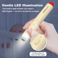 thumbnail image 5 of Horigen Baby Electric Nail Trimmer for Baby, Gentle Nail Trimmer Kit Rechargeable, 6 Replaceable Grinding Heads, LED Light (Beige), 5 of 9