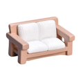 thumbnail image 3 of Miniature Furniture Model Mini House Scene Props Dollhouse Accessories Miniature Khaki Small Sofa, 3 of 9