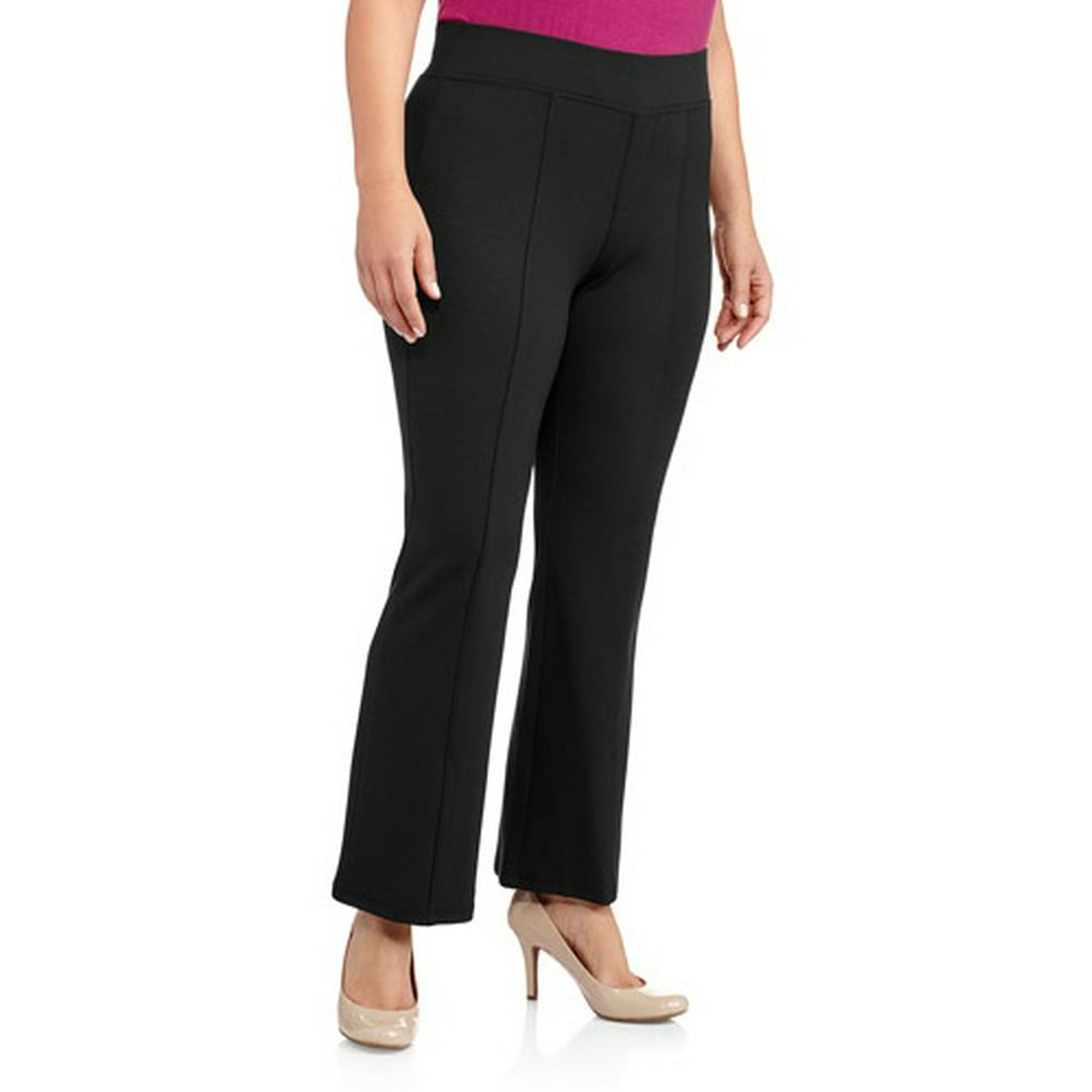 Faded Glory - Women's Plus-Size Pintuck Ponte Bootcut Pant - Walmart ...