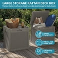 thumbnail image 4 of Uforic 32 Gallon Outdoor Waterproof Resin Deck Box with Side Handles for Patio Garden Poolside, Light Brown, 4 of 8