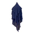 thumbnail image 4 of Bufanda de hijab para mujer, suave, transpirable, de color sólido, cómoda y larga. Azul oscuro, 4 of 9