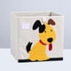 thumbnail image 2 of Caja plegable para guardar ropa con dibujos animados, cubo organizador de juguetes para niños, libros, 33 x 33 x 33 cm (lavable, perro amarillo), 2 of 6