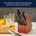 thumbnail image 2 of Juego de cuchillos para carne HENCKELS Solution Razor-Ship, 8 piezas, color negro, 2 of 3