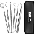 thumbnail image 2 of 6 Pack Stainless-Steel Toothpicks Reusable Floss Tooth Picks Scraper Dental Tools for Teeth Cleaning Steel Dental Pick Kit, 2 of 5