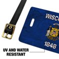 thumbnail image 4 of Rustic Wisconsin State Flag Distressed USA Luggage ID Tags Suitcase Carry-On Cards - Set of 2, 4 of 6