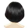 thumbnail image 6 of Human Hair Fashion Synthetic Mushroom Head BOB Brown Black Hair Wig Natural Hair Wigs, 6 of 9