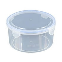 Plastic Round Bowls with Lid, Airtight Food Storage Container, Small Meal Prep Containers, Travel Bento Box, Round Plastic Sealed Jar, 1 Pcs, 5.51x2.95"