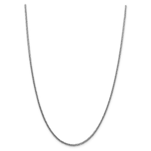 Primal Gold 14 Karat White Gold 2.35mm Semi-solid 3-Wire Wheat Chain