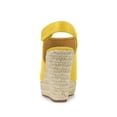 thumbnail image 2 of BLISSFUL STEP Women's Espadrilles Platform Heel Wedges Sandals Yellow 10, 2 of 7