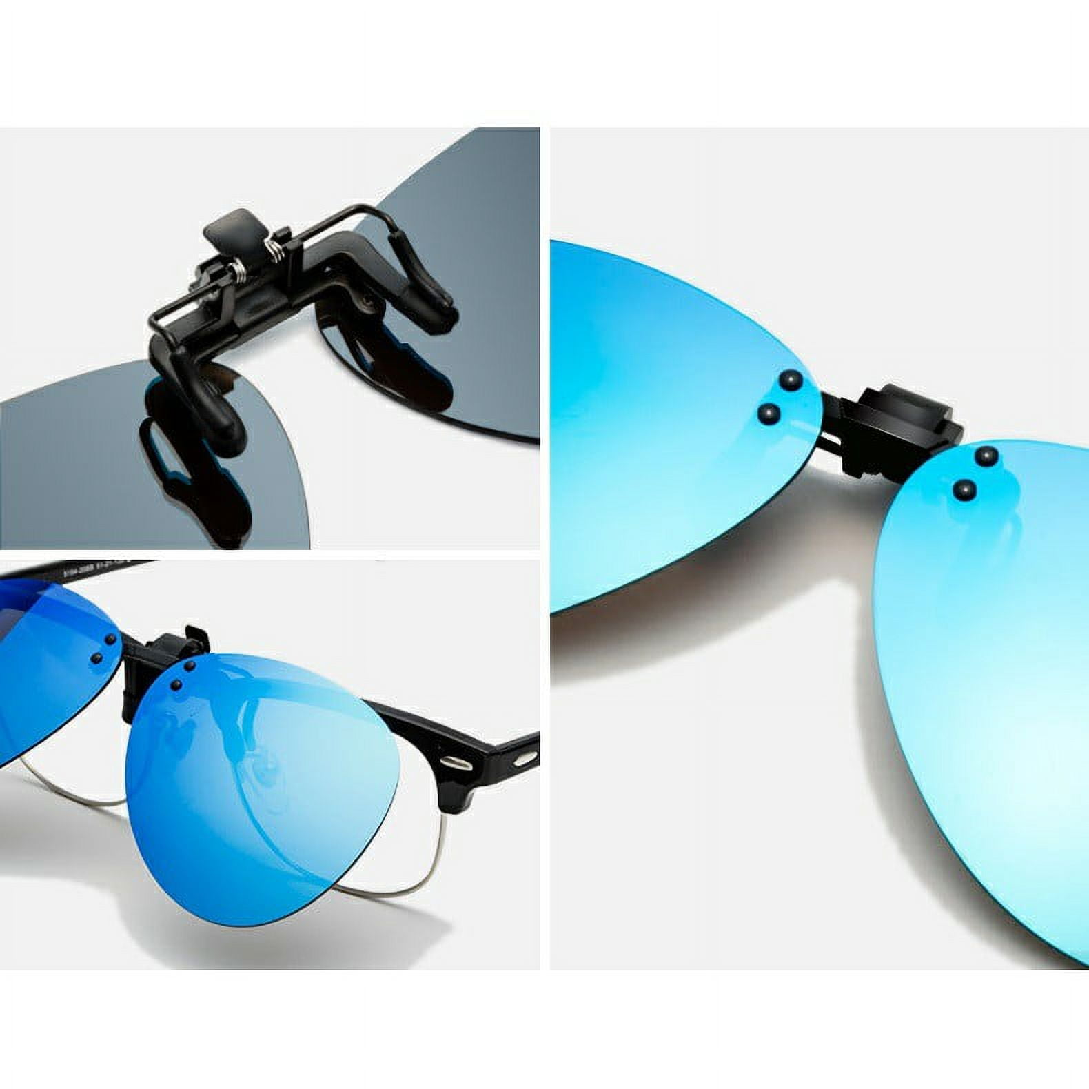 Polarized Flip Up Clip On Sunglasses Blue Fishing Men Women UV Protection  2022 Z4F0