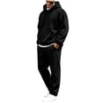 thumbnail image 6 of Mens Athletic Outfit Sets Zeliretfy Men's Hoodies Tracksuit Sweatsuit Sweatshirt and Sweatpant for Men 2 Piece Sets, Pullover Shirts and Pants Sportswear Set, 6 of 7
