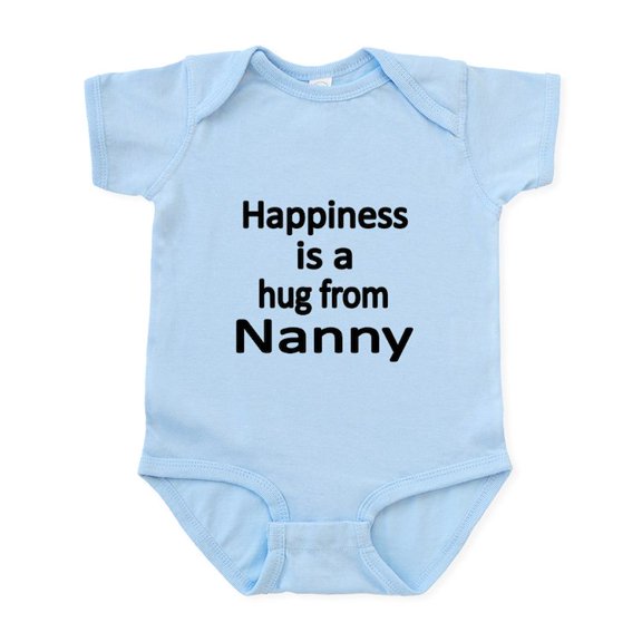 CafePress - Happiness Is A Hug From Nanny Body Suit - Baby Light Bodysuit, Size Newborn - 24 Months