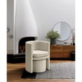 thumbnail image 3 of Meridian Furniture Selena Velvet Accent Chair and Ottoman Set in Cream, 3 of 6