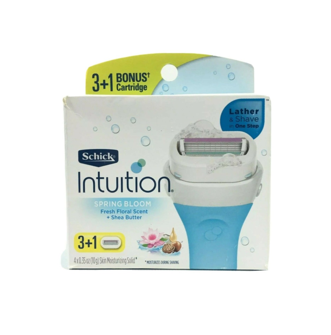 Schick Intuition Refill Blade Cartridges, Sping Bloom, 4 count