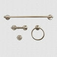 thumbnail image 3 of SENTO ROBIKI Modern Nickel Bathroom Hardware Accessories Set, Includes Robe Hook, Toilet Paper Holder, Towel Ring, 24" Towel Bar, Duty Metal Bath Hardware Set Wall Mounted (Satin Nickel), 3 of 8