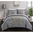thumbnail image 1 of Chic Home BDS00668-US Queen Size Kylie Duvet Embroidered Floral Design Backing Zipper Closure Bedding - Decorative Pillow Shams Included, Yellow - 3 Piece, 1 of 1