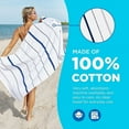 thumbnail image 3 of Ben Kaufman - Terry Horizontal Sailor Stripes Beach Pool Towels - Set of 24 Pcs - 30in X 60in - 400 GSM - Luxury Hotel Towels 24-Pack (Navy), 3 of 5