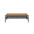 thumbnail image 5 of Bowery Hill Modern Metal Coffee Table in Oak and Black, 5 of 5