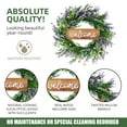 thumbnail image 4 of Artificial Lavender Welcome Wreath for Front Door and Wall Decor, Indoor Outdoor Spring Floral Arrangement, Fade Resistant and No Maintenance（Purple), 4 of 6