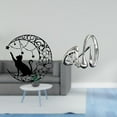 thumbnail image 2 of Arte de pared,Estatua decorativa de pared de gato negro de metal,Escultura de pared de metal minimalista con adorno de pared,Estatua de arte abstracto,Estatua de resina para decoración del, 2 of 8