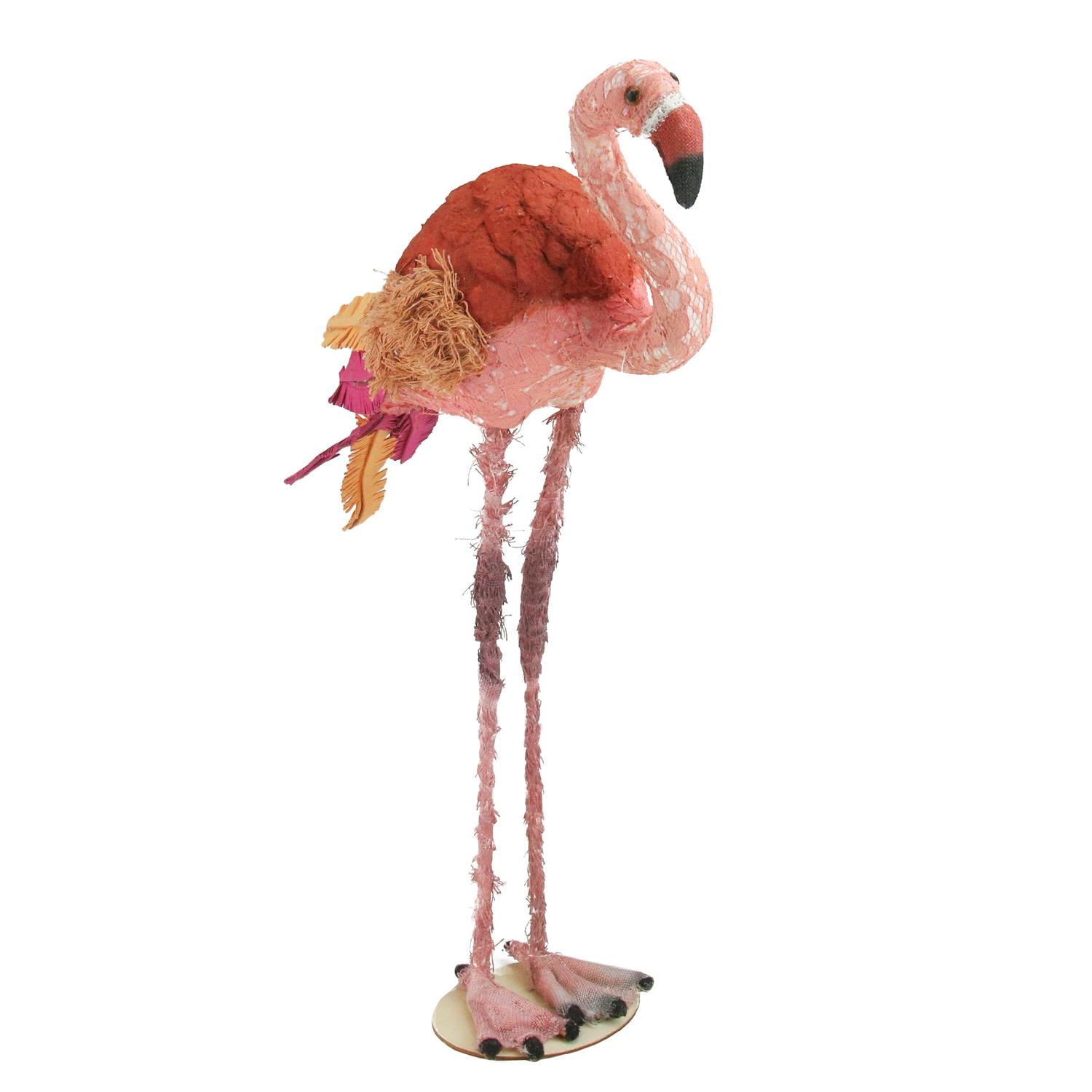 21 5 Tropical Textured Pink Flamingo Table Top Decoration