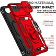 thumbnail image 4 of Dteck Case with Tempered Glass Screen Protector for iPhone 16e ,Shockproof TPU+PC with Slide Camera Cover Built-in 360° Rotate Ring Kickstand Magnetic Shockproof Back Cover,Red, 4 of 9