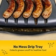 thumbnail image 3 of Nostalgia Game Day 270W Bratwurst and Sausage Grill with Oil Drip Tray, 5-Link Capacity, Red, 3 of 6