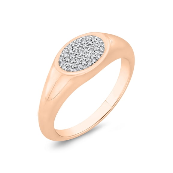 KATARINA Diamond Cluster Fashion Ring in 10K Rose Gold (1/10 cttw, G-H, I2-I3) (Size-9)
