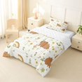 thumbnail image 2 of Erosebridal Kids Animal Capybara Twin Comforter Sets 3-Piece,Boys Girls Cartoon Rainbow Flowers Bedding Set,Microfiber Bedroom Decor, 2 of 7