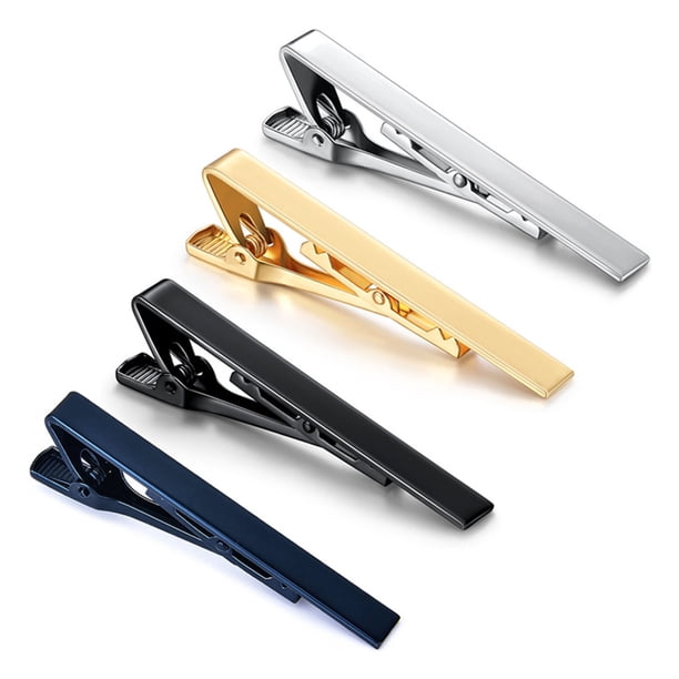 Clip De Corbata De Hombres, 4pcs 4 Colores Para Hombres Pit Clamp Acaba Resbaladizo De Moda Para Fiesta