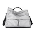 thumbnail image 1 of Bolsa de gimnasio para hombre y mujer, ligera, de tela Oxford, de gran capacidad Plata, 1 of 8