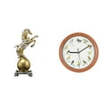 thumbnail image 1 of Estatua de caballo de resina coleccionable, arte moderno, artesanía, pájaro cantor, reloj de pared, decoración del hogar, sala de estar, oficina, 1 of 8