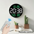 YiaNXan 10 Inch Humidity Temperature Calendar Wall Clock Remote Control