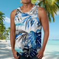 thumbnail image 2 of Hawaiian Tanks For Men Casual Fashion Sleeveless Summer Beach Printed Round Neck Tank Top XL, 2 of 6
