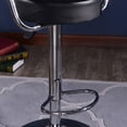 thumbnail image 4 of Heavenly Collections Tabouret de bar pivotant élégant en similicuir noir, sans accoudoirs, avec base chromée réglable, lot de 1, 4 of 7