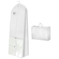 thumbnail image 6 of PRETXORVE 71 inch Wedding Dress Garment Bag with 16 inch Gusseted Dress Bags for Gowns Long 4 Pockets Dress Cover for Women White, 6 of 9