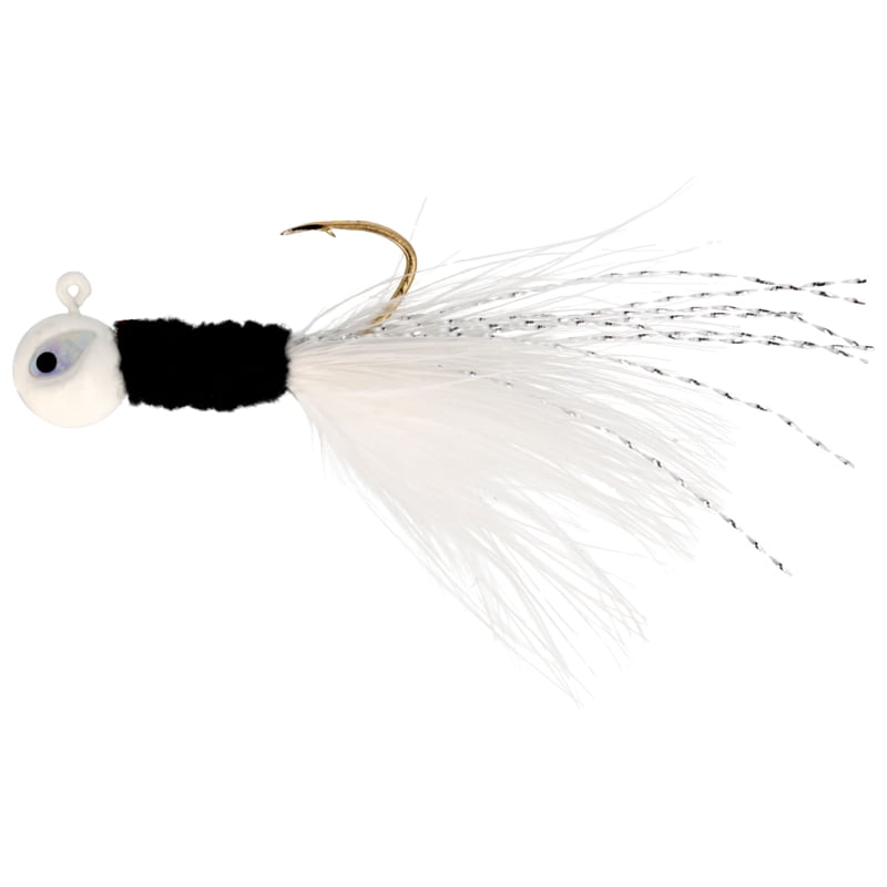 Eagle Claw Marabou Pro-V Crappie Jig 1/8 oz - White/Black