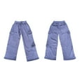 thumbnail image 3 of Pantalones Deportivos de Mujer, Estilo Cargo, de Pierna , Holgados, Ideales para Otoño, para el Trabajo y para Viajar. Azul L, 3 of 9