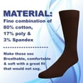 thumbnail image 3 of EMEM Apparel Men's Big and Tall King Size Casual Soft Ribbed Cotton Knit Classic Mid Calf Crew Dress Hosiery Socks 5-Pack Brown 13-15, 3 of 5
