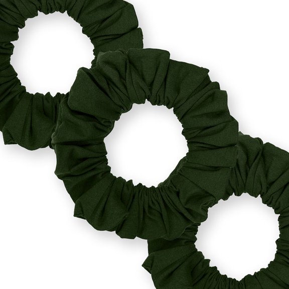 Scrunchies Cotton Knit Jumbo Size 3-Pack Ponytail Holder Made in USA Scrunchie King Olive Dark