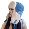 thumbnail image 6 of Women's Ear Flap Hunter Hat with Faux Fur, Cozy Winter Trapper Hat with Full Soft Lining for Cold Weather, 6 of 6
