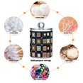 thumbnail image 6 of Yayeee 2 Pack Qtip Holder Bathroom Cotton Swab Canister with Lid Clear Dispenser Set, Square Harmony, 6 of 6