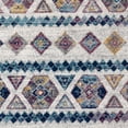 thumbnail image 3 of Luxee Designs Alexandria Collection – 7×7 ft – Round Boho Geometric Area Rug – Bordered, High-Traffic, Pet-Friendly, Stain Resistance – Gray, Ivory Multi, 3 of 6