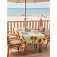 thumbnail image 2 of Outdoor Tablecloth with Umbrella Hole for Patio/Picnic/Party/Camping, Yellow Sunflowers Waterproof Table Cloth Rectangle Table Cover Washable, Farmhouse Rustic Botanical Floral Plants (60"x 120"), 2 of 8