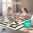 thumbnail image 4 of ODIKA 4'x6' Machine Washable Non-Slip Area Rug, Chic Black and Gold Geometric with Elegant Line Design High Traffic Rug, Beige, 87346, 4 of 7