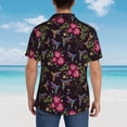 thumbnail image 4 of Yiaed Flowers And Humming Bird1 Print Hawaiian Shirt for Men Short Sleeve Button Down Shirts Beach Shirts for Men,Small, 4 of 7