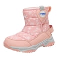 thumbnail image 2 of Afuyipoi Kids' Snowflake Print Winter Snow Boots Warm Fleece Lined Outdoor Active Sport Boots Size 9.5 Little Kid - 3 Big Kid Beige Size 12 Little Kids, 2 of 7