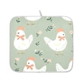 thumbnail image 2 of Chicken Flower Pattern Drying Dish Mat Quick Drying Absorbent Soft Durable for Kitchen 18" x 24", 2 of 10