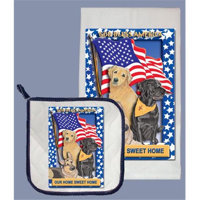 Pipsqueak Productions Ensemble de Torchons et Porte-Casserole pour Chien