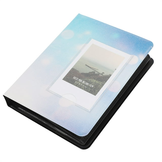 Mini estuche de almacenamiento para fotos Jadeshay 64 bolsillos PVC azul oscuro